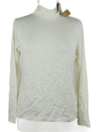 Nové - Dámské smetanové triko s rolákem Woolovers 