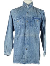 Pánská modrá plísňová riflová košile 