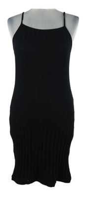 Dámské černé žebrované šaty Shein 