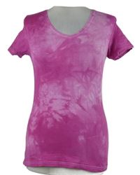 Dámské fuchsiové batikované tričko Janina 