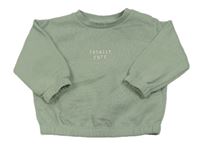 Khaki mikina s nápisem F&F