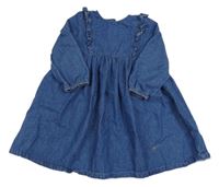 Modré riflové šaty s volánkem F&F