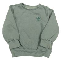 Khaki mikina s logem Adidas