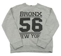 Světlešedá mikina s nápisem a číslem George