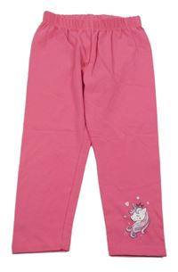 Malinové legíny s jednorožcem Stop+Go