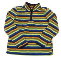 Barevná pruhovaná fleecová mikina kids