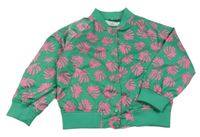 Zelený šusťákový jarní bomber s listy H&M