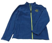 Tmavomodrá fleecová propínací mikina s nášivkou Crivit