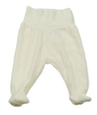 Smetanové fleecové polodupky H&M