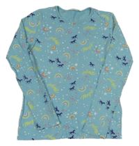 Modré triko s obrázky kids