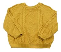 Hořčicový svetr so cute