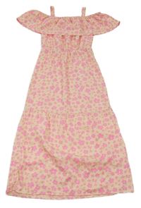 Béžové šaty s kytičkami Pepco