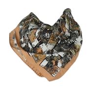 Dámský černo-broskvový šátek s bankovkami