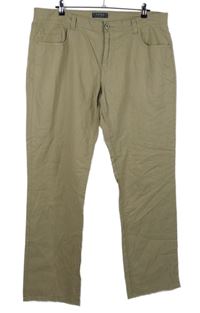 Pánské béžové lněné kalhoty C&A vel. 40/32