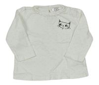 Bílé puntíkaté triko s kočkou F&F