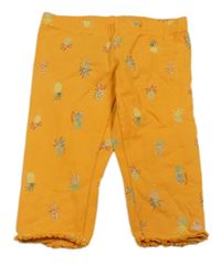 Oranžové capri legíny s ananasy Benetton
