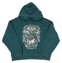 Smaragdová mikina s potiskem a kapucí - Harry Potter 