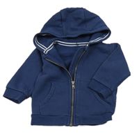 Tmavomodrá propínací mikina s kapucí M&S