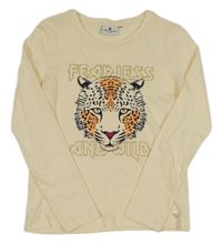 Krémové triko s tygrem Tom Tailor