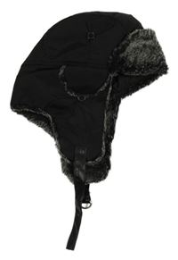 Černá šusťáková zateplená beranice s beránkem 
