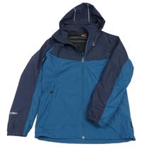 Tmavomodro-modrá šusťáková jarní funkční bunda s kapucí Hannah