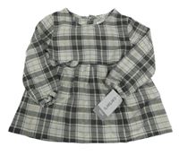 Nové - Šedo-bílá kostkovaná halenka Carter's