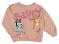 Světlerůžová oversize mikina s pejsky - Bluey a Bingo Matalan
