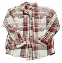 Bílo-červeno-černá kostkovaná košile River Island