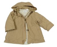 3v1 - Béžová šusťáková jarní parka s kapucí + vesta Zara