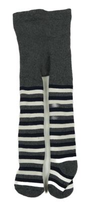 Tmavošedo-pruhované punčocháče Lupilu