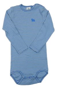 Modro-bílé pruhované body s potiskem 