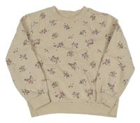 Smetanová mikina s kytičkami H&M