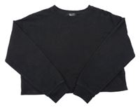Černá crop mikina New Look
