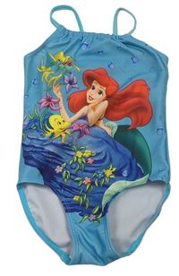 Tyrkysové jednodílné plavky s Ariel zn. H&M