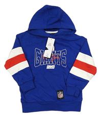 Tmavomodrá mikina s pruhy a kapucí NFL