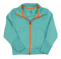 Mátová sportovní propínací mikina s potiskem H&M