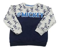 Tmavomodro-šedá mikina s Mickeym Disney