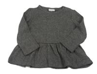 Šedé žebrované úpletové peplum triko F&F
