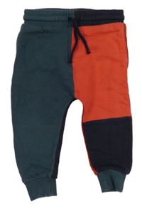Tmavomodro-červené cuff tepláky Next 