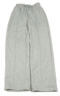 Šedé melírované tepláky s puky 