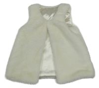 Smetanová kožešinová podšitá vesta Matalan