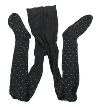 Tmavošedé punčocháče s puntíky Alive