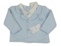 Nové - Světlemodro-bílá vzorovaná mikina Matalan