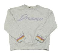 Šedá melírovaná mikina s nápisem M&S