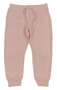 Světlerůžové cuff tepláky Primark 