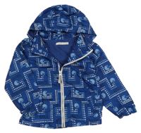 Tmavomodrá šusťáková jarní bunda s Packmanem a kapucí Name it