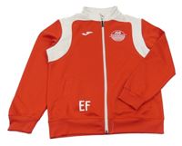 Červeno-bílá propínací sportovní mikina s logem Joma