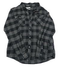 Černo-šedá kostkovaná flanelová košile Billabong