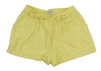 Žluté riflové kraťasy s mašličkami F&F