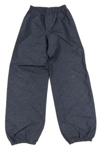 Tmavomodré melírované šusťákové voděodolné kalhoty Tchibo